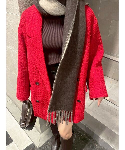 LAGUNAMOON（ラグナムーン）の「リバーシブルストール（ストール/ショール・レディース・ピンク/ブラウン/イエロー・FREE）」の20枚目の写真