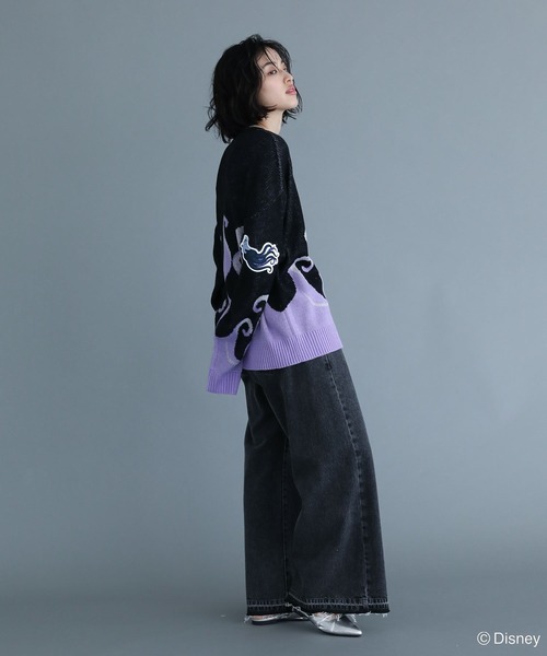 Disney（ディズニー）の「VILLAINS/アースラ/ジャガードニット（ニット/セーター・レディース・パープル・FREE）」の3枚目の写真