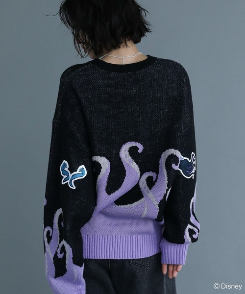 Disney（ディズニー）の「VILLAINS/アースラ/ジャガードニット（ニット/セーター・レディース・パープル・FREE）」の9枚目の写真