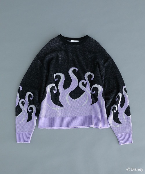Disney（ディズニー）の「VILLAINS/アースラ/ジャガードニット（ニット/セーター・レディース・パープル・FREE）」の10枚目の写真