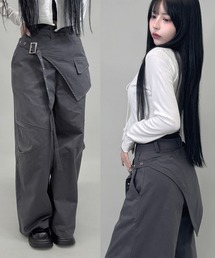 FOLLOWIN（フォロウィン）の「2way/ラップスカートレイヤーワイドパンツ（その他パンツ）」