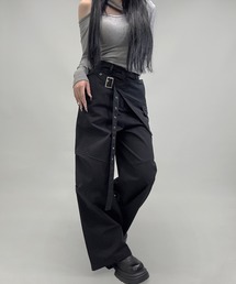 FOLLOWIN | 2way/ラップスカートレイヤーワイドパンツ(その他パンツ)