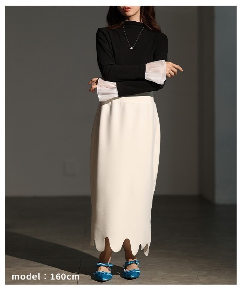 Sawa a la mode(サワアラモード)の「チュールフレアスリーブカットソートップス(Tシャツ/カットソー・レディース・ブラック・FREE)」の7枚目の写真