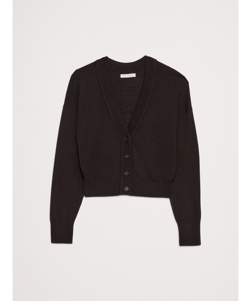 Banana Republic（バナナリパブリック）の「メリノ カーディガン（カーディガン/ボレロ・レディース・キャメル/ブラウン/ホワイト・L/S/M/XS）」の6枚目の写真