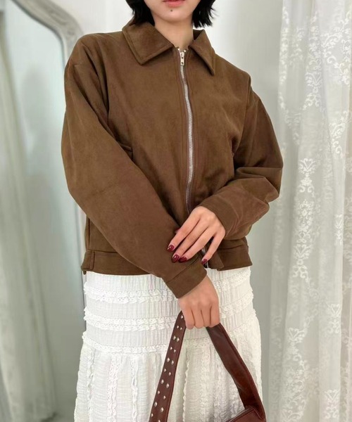 mebole(メボレ)の「Vintage Suede Zip Jacket(ブルゾン・レディース・ブラウン・FREE)」の1枚目の写真