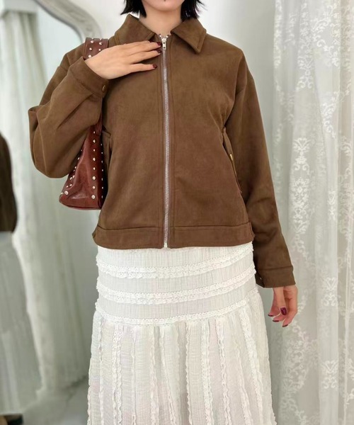 mebole(メボレ)の「Vintage Suede Zip Jacket(ブルゾン・レディース・ブラウン・FREE)」の3枚目の写真