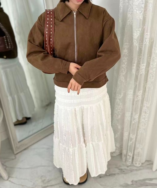 mebole(メボレ)の「Vintage Suede Zip Jacket(ブルゾン・レディース・ブラウン・FREE)」の15枚目の写真