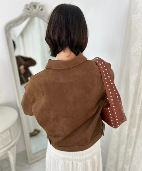 mebole(メボレ)の「Vintage Suede Zip Jacket(ブルゾン・レディース・ブラウン・FREE)」の18枚目の写真