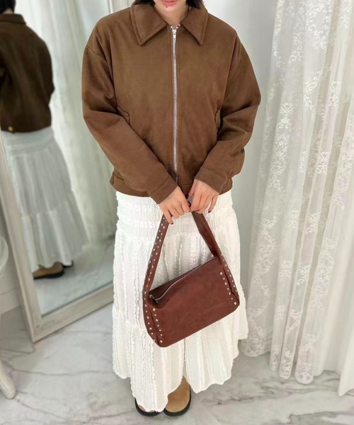 mebole(メボレ)の「Vintage Suede Zip Jacket(ブルゾン・レディース・ブラウン・FREE)」の12枚目の写真