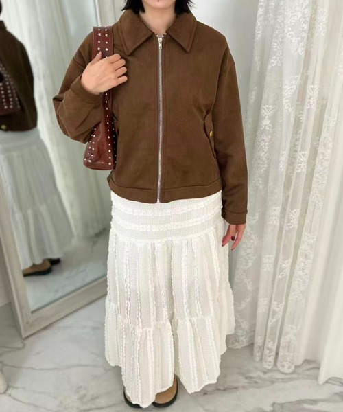 mebole(メボレ)の「Vintage Suede Zip Jacket(ブルゾン・レディース・ブラウン・FREE)」の14枚目の写真