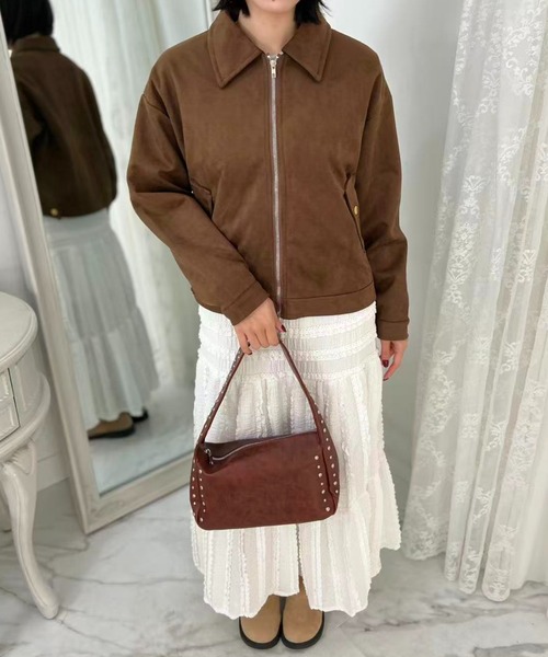 mebole(メボレ)の「Vintage Suede Zip Jacket(ブルゾン・レディース・ブラウン・FREE)」の13枚目の写真