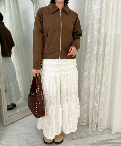 mebole(メボレ)の「Vintage Suede Zip Jacket(ブルゾン・レディース・ブラウン・FREE)」の16枚目の写真