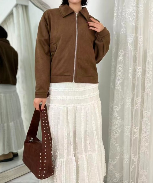 mebole(メボレ)の「Vintage Suede Zip Jacket(ブルゾン・レディース・ブラウン・FREE)」の10枚目の写真