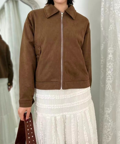mebole(メボレ)の「Vintage Suede Zip Jacket(ブルゾン・レディース・ブラウン・FREE)」の8枚目の写真