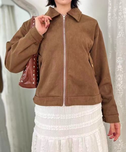 mebole(メボレ)の「Vintage Suede Zip Jacket(ブルゾン・レディース・ブラウン・FREE)」の5枚目の写真
