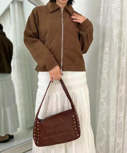 mebole(メボレ)の「Vintage Suede Zip Jacket(ブルゾン・レディース・ブラウン・FREE)」の9枚目の写真