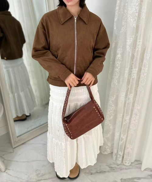 mebole(メボレ)の「Vintage Suede Zip Jacket(ブルゾン・レディース・ブラウン・FREE)」の11枚目の写真