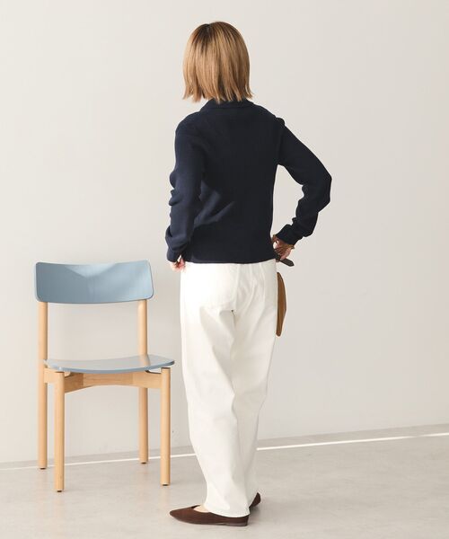 バイパチ襟付き前あきリブプルオーバー（ニット/セーター