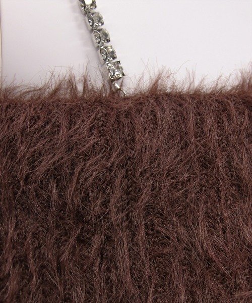 clear（クリア）の「肩ビジューフェザーオフショルニットトップス[大人 フェミニン 上品]≪AW新作≫（ニット/セーター・レディース・ミント/ボルドー/ブラウン/グレー/アイボリー/ブラック/ピンクベージュ・F）」の19枚目の写真