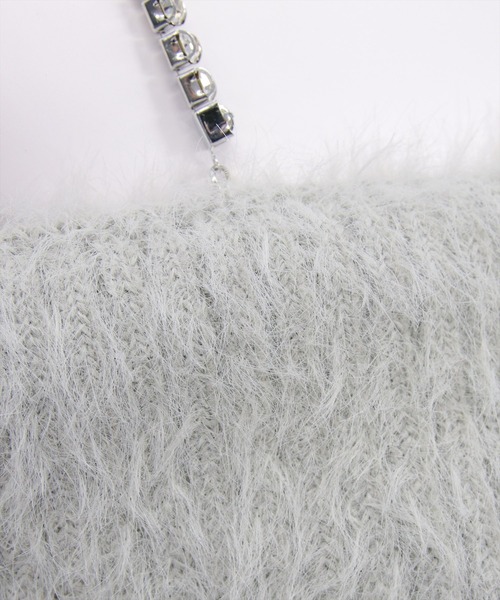 clear（クリア）の「肩ビジューフェザーオフショルニットトップス[大人 フェミニン 上品]≪AW新作≫（ニット/セーター・レディース・ミント/ボルドー/ブラウン/グレー/アイボリー/ブラック/ピンクベージュ・F）」の17枚目の写真