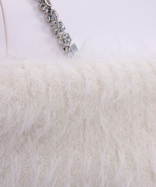 clear（クリア）の「肩ビジューフェザーオフショルニットトップス[大人 フェミニン 上品]≪AW新作≫（ニット/セーター・レディース・ミント/ボルドー/ブラウン/グレー/アイボリー/ブラック/ピンクベージュ・F）」の16枚目の写真