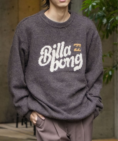 BILLABONG（ビラボン）の「BILLABONG メンズ CREW NECK セーター 【2025年秋冬モデル】 @autumn /ビラボンロゴスフレヤーンニットセーター（ニット/セーター・メンズ・ブラウン/ブルー/クリーム・LARGE/X-LARGE/MEDIUM）」の2枚目の写真