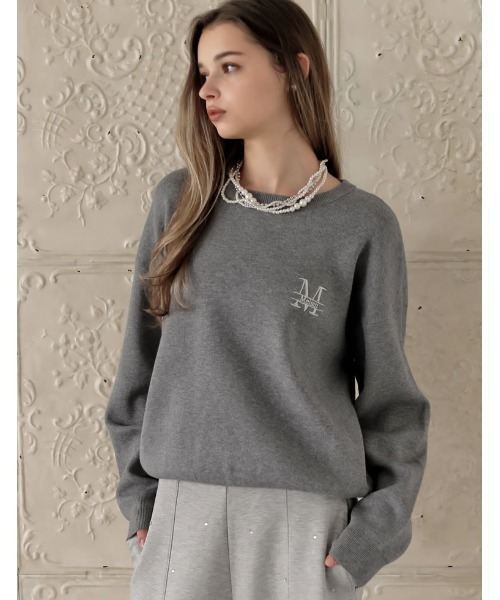 セール】[MEISM by Re:EDIT][2025AW PRE ORDER]ワンポイント刺繍ロゴ