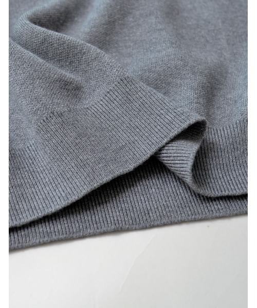 MEISM（ミズム）の「[MEISM by Re:EDIT][2025AW PRE ORDER]ワンポイント刺繍ロゴエンブレムニットトップス（ニット/セーター・レディース・グレー/アイボリー/ブラック・LARGE/MEDIUM）」の12枚目の写真