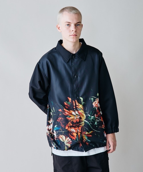 rehacer(レアセル)の「rehacer : Botanical Coach Jacket / ボタニカルコーチジャケット(ブルゾン・メンズ・ブラック・LARGE/MEDIUM/SMALL)」の4枚目の写真