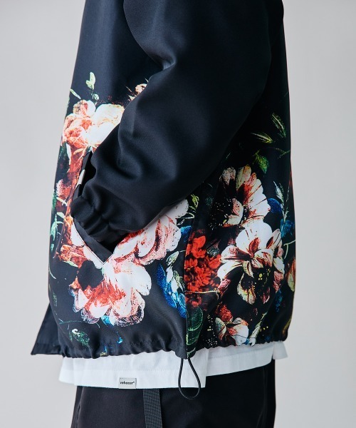 rehacer(レアセル)の「rehacer : Botanical Coach Jacket / ボタニカルコーチジャケット(ブルゾン・メンズ・ブラック・LARGE/MEDIUM/SMALL)」の6枚目の写真