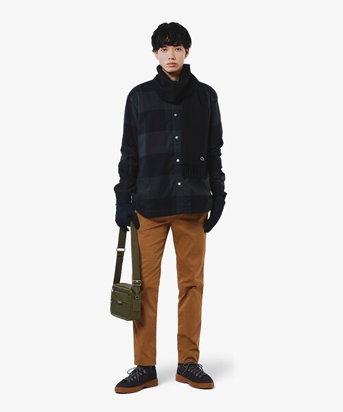 LACOSTE(ラコステ)の「ホワイトカシミヤマフラー(マフラー・メンズ・ブラック/ネイビー/ホワイト/グレー・FREE)」の8枚目の写真