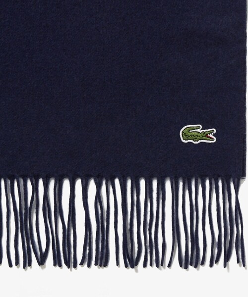 LACOSTE(ラコステ)の「ホワイトカシミヤマフラー(マフラー・メンズ・ブラック/ネイビー/ホワイト/グレー・FREE)」の11枚目の写真