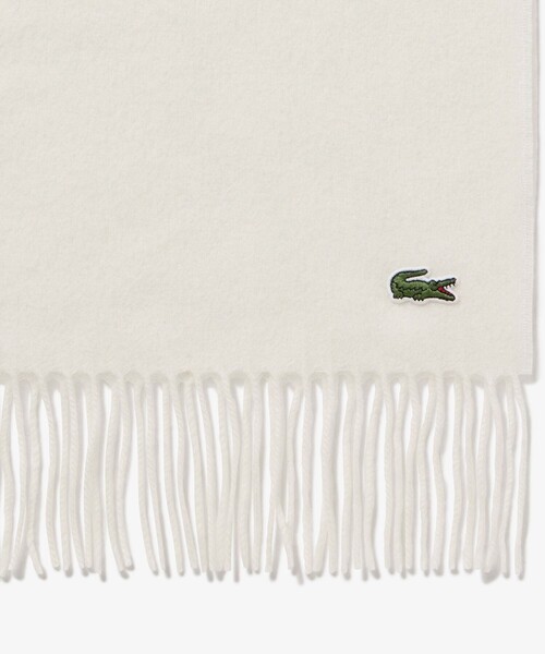LACOSTE(ラコステ)の「ホワイトカシミヤマフラー(マフラー・メンズ・ブラック/ネイビー/ホワイト/グレー・FREE)」の14枚目の写真