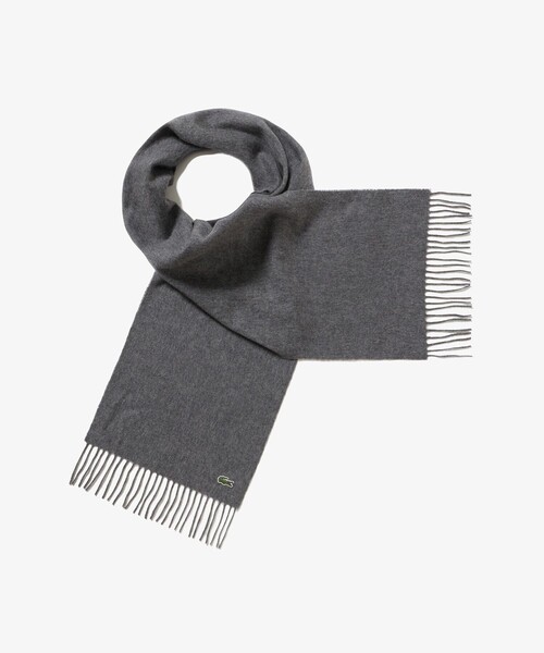 LACOSTE(ラコステ)の「ホワイトカシミヤマフラー(マフラー・メンズ・ブラック/ネイビー/ホワイト/グレー・FREE)」の15枚目の写真