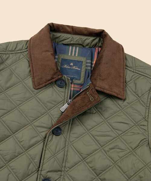 BROOKS BROTHERS（ブルックスブラザーズ）の「ポリエステル　キルティング　ウォーキングコート（その他アウター・メンズ・オリーブ・SMALL/X-LARGE/MEDIUM/LARGE）」の5枚目の写真