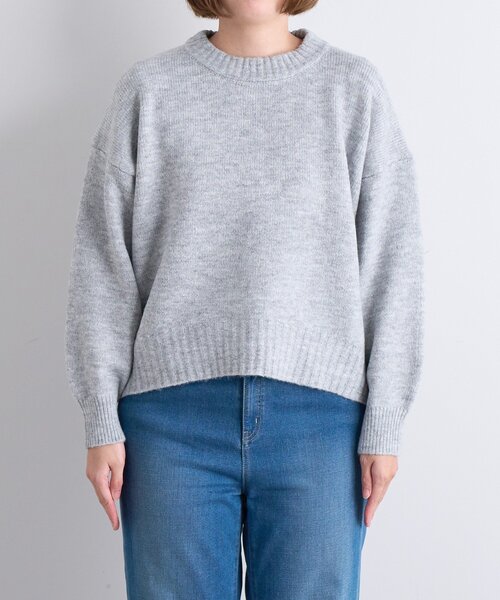 un dix cors（アンディコール）の「ヤクライククルーネックニット（ニット/セーター・レディース・ブラック/グレー/グリーン/パープル/ピンク/ホワイト・FREE）」の13枚目の写真