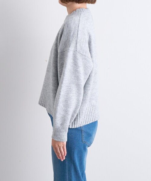 un dix cors（アンディコール）の「ヤクライククルーネックニット（ニット/セーター・レディース・ブラック/グレー/グリーン/パープル/ピンク/ホワイト・FREE）」の14枚目の写真