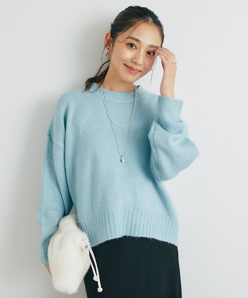 un dix cors（アンディコール）の「ヤクライククルーネックニット（ニット/セーター・レディース・ブラック/グレー/グリーン/パープル/ピンク/ホワイト・FREE）」の20枚目の写真