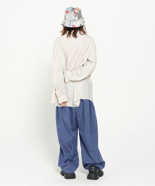 STOF(ストフ)の「PEDESTRIAN STAND COLLAR SHIRT(シャツ/ブラウス・メンズ・ブラック/ナチュラル・S/M)」の9枚目の写真