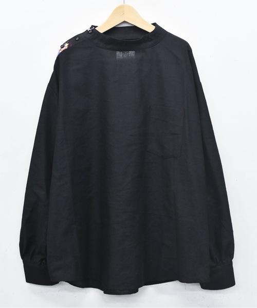 STOF(ストフ)の「PEDESTRIAN STAND COLLAR SHIRT(シャツ/ブラウス・メンズ・ブラック/ナチュラル・S/M)」の10枚目の写真