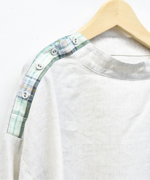 STOF(ストフ)の「PEDESTRIAN STAND COLLAR SHIRT(シャツ/ブラウス・メンズ・ブラック/ナチュラル・S/M)」の17枚目の写真