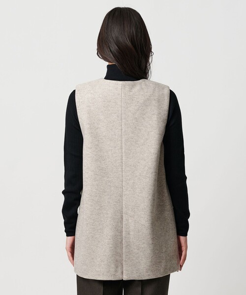 A DAY IN THE LIFE UNITED ARROWS(アデイインザライフユナイテッドアローズ)の「ニットメルトン ミドルジレ <A DAY IN THE LIFE>(ベスト・レディース・ブラック/ダークグレー/ベージュ/ライトグレー・FREE)」の8枚目の写真