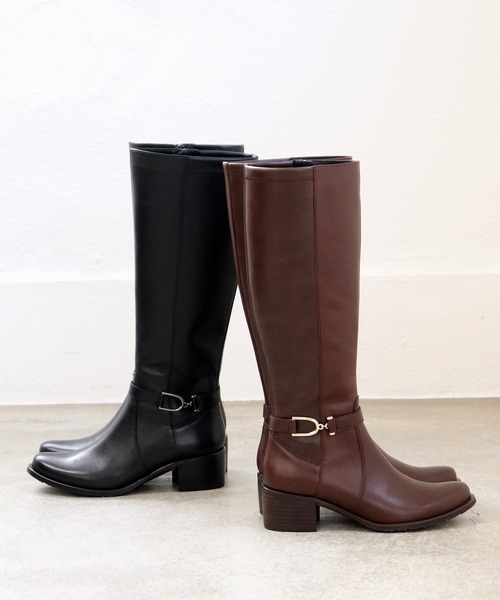 あしながおじさん（アシナガオジサン）の「防滑｜ストレッチロングブーツ　2810603（ブーツ・レディース・ダークブラウン/ブラック・22.5cm/23cm/23.5cm/24cm/24.5cm）」の2枚目の写真