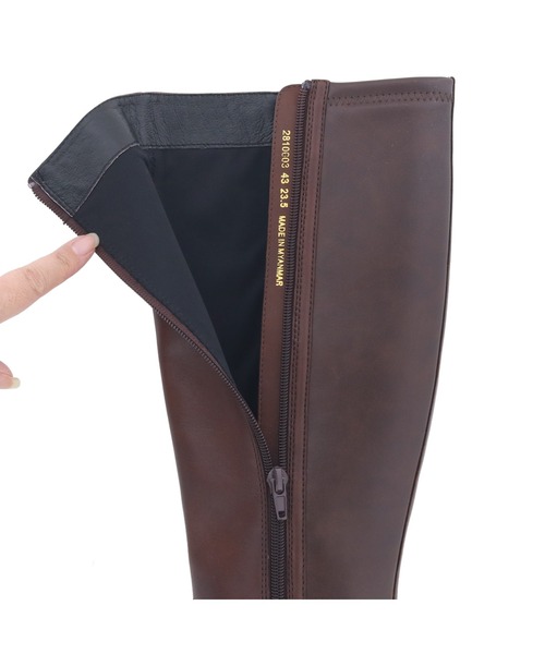 あしながおじさん（アシナガオジサン）の「防滑｜ストレッチロングブーツ　2810603（ブーツ・レディース・ダークブラウン/ブラック・22.5cm/23cm/23.5cm/24cm/24.5cm）」の14枚目の写真