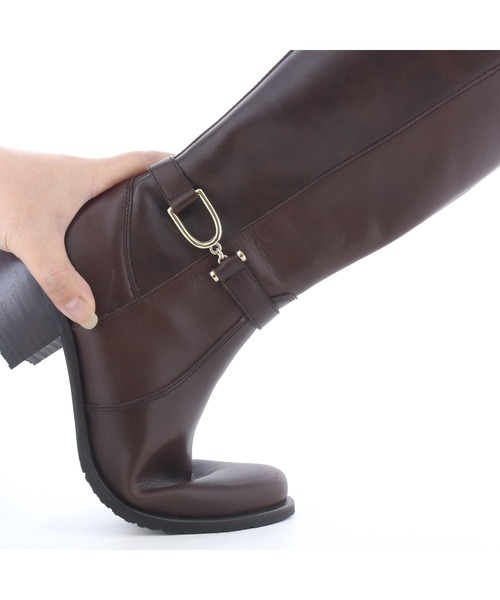 あしながおじさん（アシナガオジサン）の「防滑｜ストレッチロングブーツ　2810603（ブーツ・レディース・ダークブラウン/ブラック・22.5cm/23cm/23.5cm/24cm/24.5cm）」の16枚目の写真