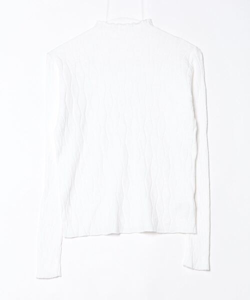 M2SUQARED(エムツースクエア)の「【M2SUQARED/エムツースクエア】柄ハイネックトップス(Tシャツ/カットソー・レディース・アイボリー/ブラック/グレー/ベージュ/オレンジ/ホワイト/ブラウン・FREE)」の2枚目の写真
