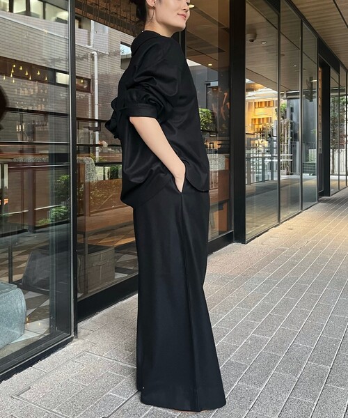 IENA LA BOUCLE(イエナラブークル)の「IENA LA BOUCLE ウールジャージスキッパーシャツ(シャツ/ブラウス・レディース・グレー/ブラック・FREE)」の15枚目の写真