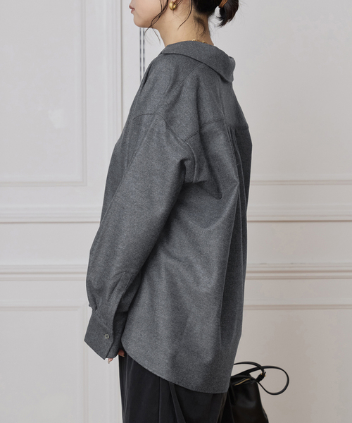 IENA LA BOUCLE(イエナラブークル)の「IENA LA BOUCLE ウールジャージスキッパーシャツ(シャツ/ブラウス・レディース・グレー/ブラック・FREE)」の18枚目の写真