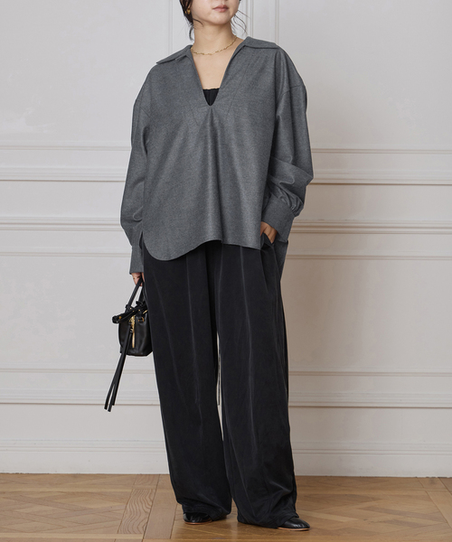 IENA LA BOUCLE(イエナラブークル)の「IENA LA BOUCLE ウールジャージスキッパーシャツ(シャツ/ブラウス・レディース・グレー/ブラック・FREE)」の22枚目の写真