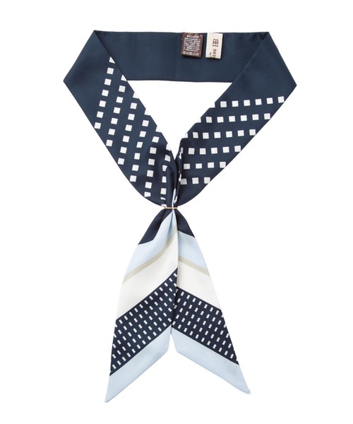 TOKYO SHIRTS(トウキョウシャツ)の「リング付き プリントスカーフ(バンダナ/スカーフ・レディース・パープル/ネイビー/ピンク/ブルー/ブラック・FREE)」の3枚目の写真